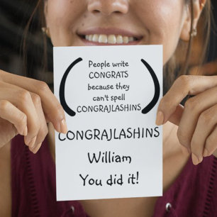Funny Custom Congratulations Congrats Humor Quote Card