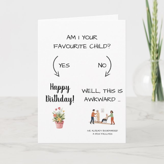 Funny Custom Decision Tree | Flowchart Card (Front)
