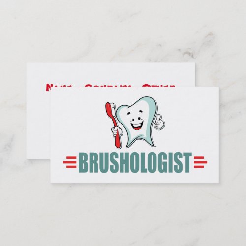 Funny Custom Dental Hygiene Toothbrish Business Card