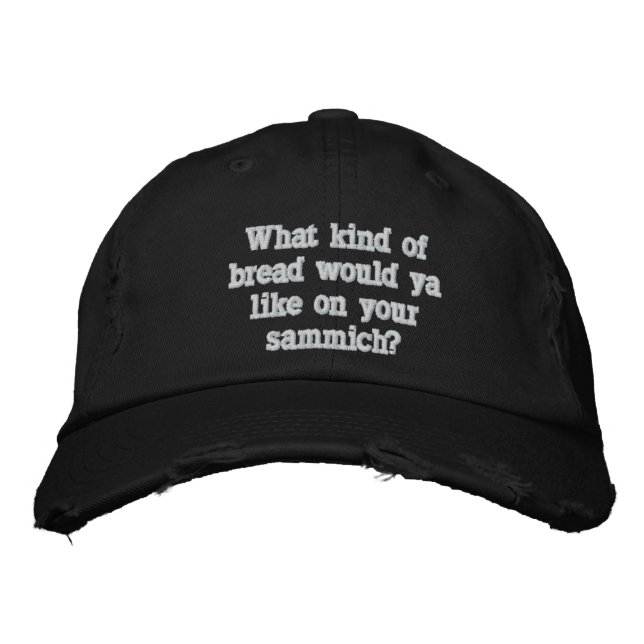 Funny Custom Distressed Baseball Cap (Front)