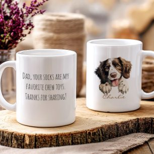 Funny custom dog appreciation message, Dog dad Mug