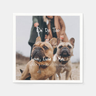 funny Custom dog photo We Do Too Eucalyptus Napkins