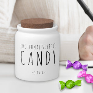 Funny Custom Emotional Support Candy  Jar