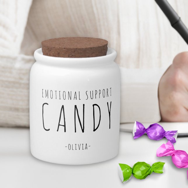 Funny Custom Emotional Support Candy  Jar (Creator Uploaded)