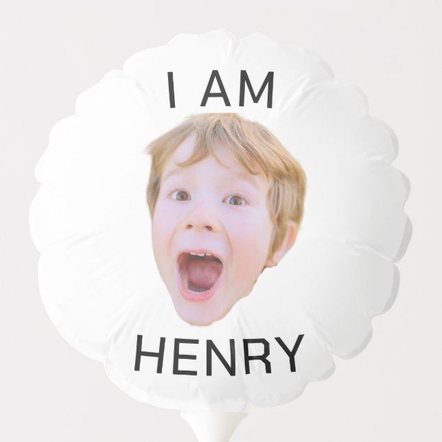 Funny Custom Face Balloon Birthday Party Matching  (Back)