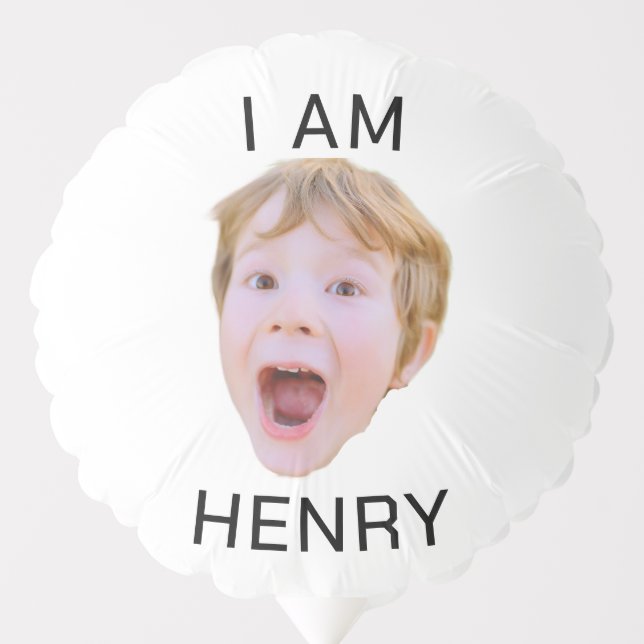 Funny Custom Face Balloon Birthday Party Matching  (Front)