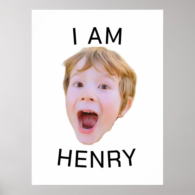 Funny Custom Face | Birthday Party Matching  Poster (Front)