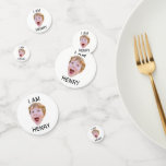 Funny Custom Face Confetti Birthday Party Matching<br><div class="desc">Funny Custom Face , Replace the face of this baby with your favorite photo (make sure to crop as much to the face as possible and use an app to remove the background) and personalize this funny face with your kid, husband, or boyfriend on it! Also a fun and unique...</div>