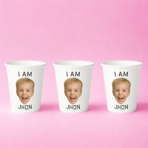 Funny Custom Face Cups Birthday Party Matching