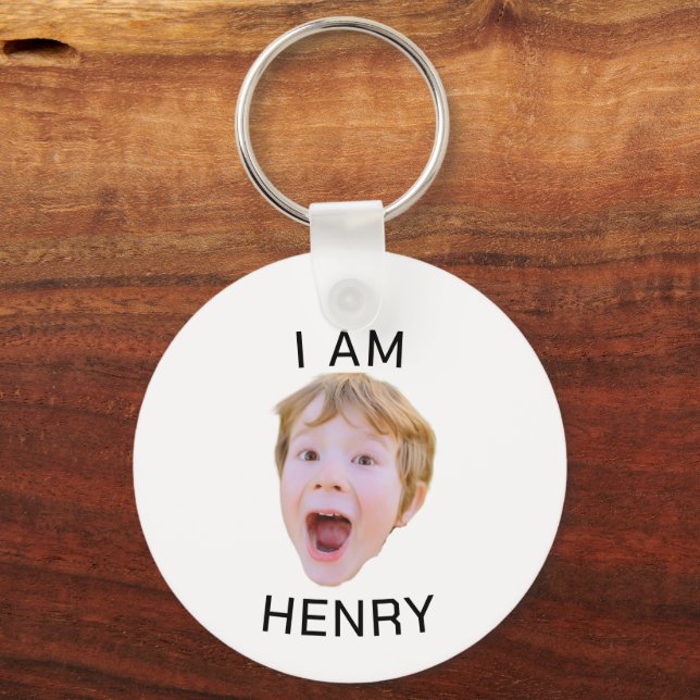 Funny Custom Face keychain Birthday Party Matching (Front)