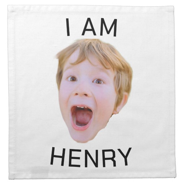 Funny Custom Face Napkin Birthday Party Matching  (Front)