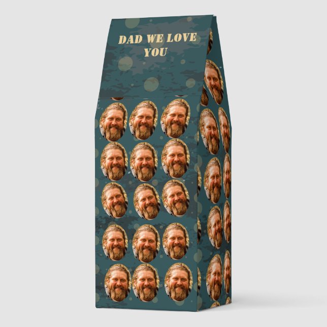 Funny Custom Face Photo Pattern for Him Roasted Coffee (Back)