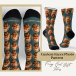 Funny Custom Face Photo Pattern for Him Socks<br><div class="desc">Funny Custom Face Personalized Father’s Day Birthday Christmas Holiday Gift Ideas, Step up his sock game with these hilarious custom face photo pattern socks! Featuring a fun, all-over print of your chosen face on a bold background, these socks are the perfect quirky gift for dads, husbands, boyfriends, or any fun-loving...</div>