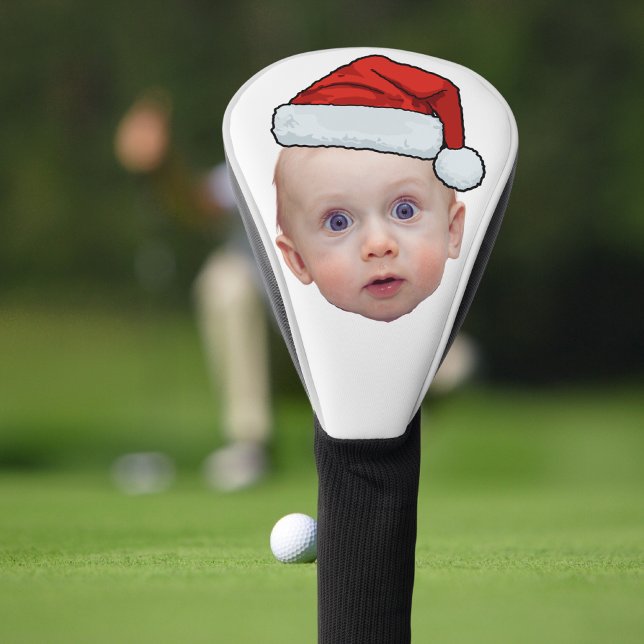 Funny Custom Face Photo Santa Head Christmas Golf Head Cover (Creator Uploaded)