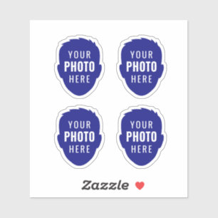 Funny Custom Face Photo Template Sticker