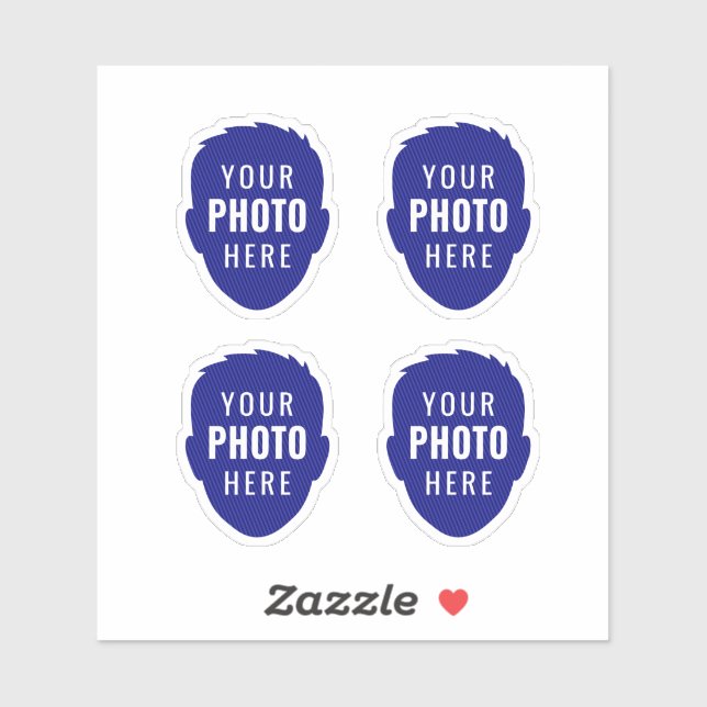 Funny Custom Face Photo Template Sticker (Sheet)