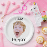 Funny Custom Face Plates Birthday Party Matching<br><div class="desc">Funny Custom Face , Replace the face of this baby with your favorite photo (make sure to crop as much to the face as possible and use an app to remove the background) and personalize this funny face with your kid, husband, or boyfriend on it! Also a fun and unique...</div>