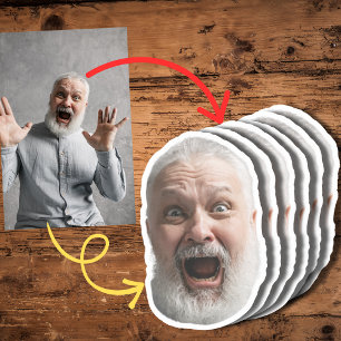 Funny Custom Face Sticker Face and Photo Grandpa