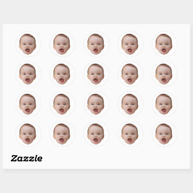 Funny Custom Face Stickers Personalized Face Photo | Zazzle