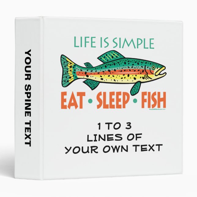 Funny Custom Fishing Binder (Front/Spine)