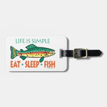 Funny Custom Fishing Luggage Tag by TroutWhiskers at Zazzle