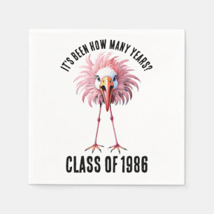 Funny Custom Flamingo School Class Reunion Napkins