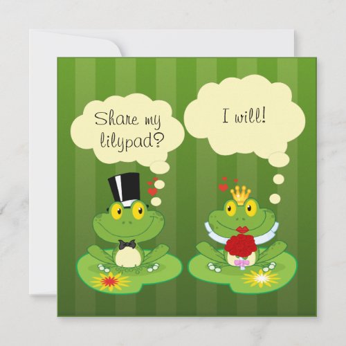 Funny Custom Frog Wedding Invitations