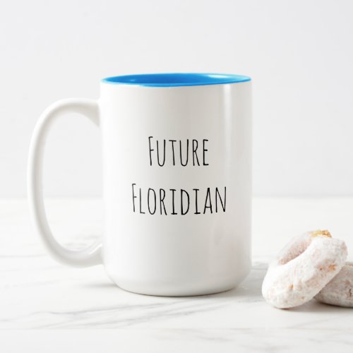 Funny Custom Future Floridian Beach Modern Chic Two_Tone Coffee Mug