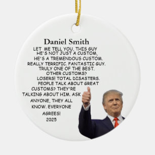 Funny Custom Gifts For Trump Ornament