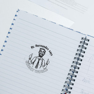 Funny Custom Happy Teacher Classroom Great Work Rubber Stamp