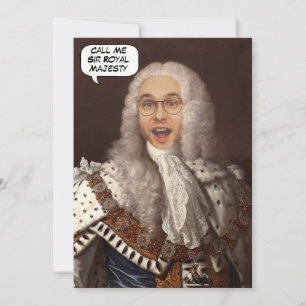 Funny Custom King Head in Hole photo Invitation