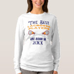 Funny Custom Lacrosse Birth Year Birthday  T-Shirt<br><div class="desc">Introducing a customizable shirt for wrestlers.  Add a birth year to the front of the shirt,  and a short message to the back.  This would make a great gift item for any occasion.</div>