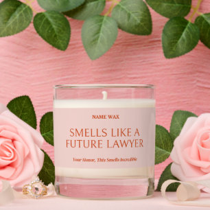 Funny Custom Lawyer Gift Smells Like Future Lawyer Scented Candle