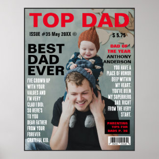 Funny custom magazine photo cover poster
