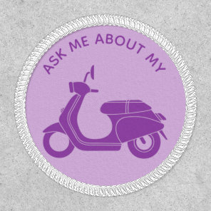 Funny Custom Message Lavender and Purple Scooter Patch