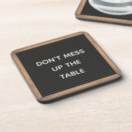 Funny Custom Message Letterboard Marquee Sign Beverage Coaster