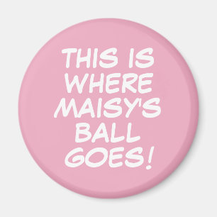 Funny Custom Message Pink Golf Ball Marker Magnet