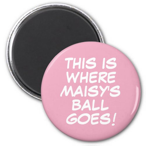 Funny Custom Message Pink Golf Ball Marker Magnet