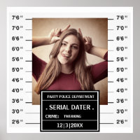 Funny custom mugshot poster