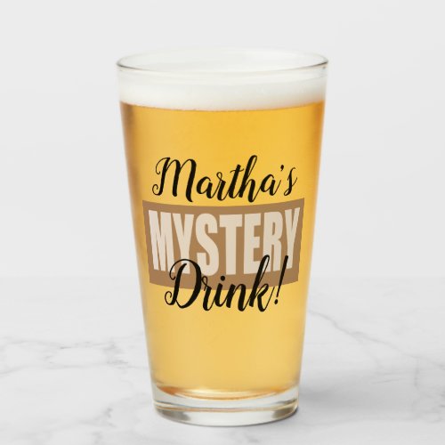 Funny Custom Mystery Drink Glass