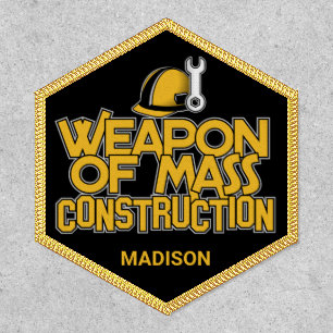 Funny custom name Construction Worker Patch