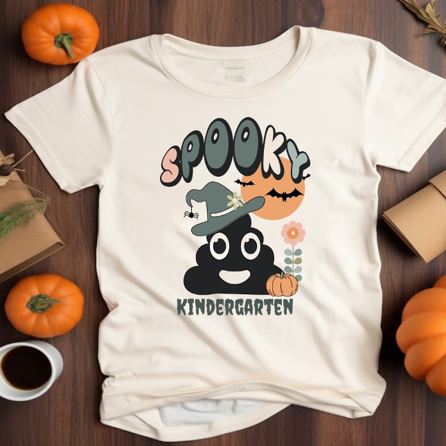 Funny Custom Name Grade Year Retro Wavy Spooky Poo T-Shirt (Creator Uploaded)
