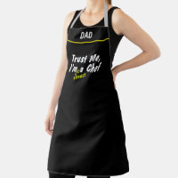 Funny Kitchen Aprons Trust Me I'm A Baker White Cooking Apron