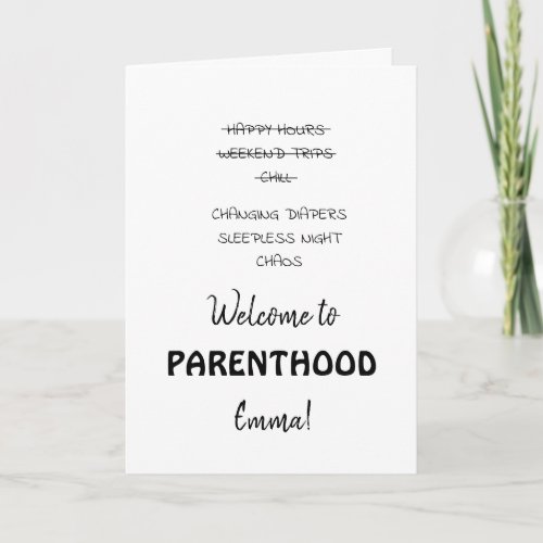 funny custom name welcome to parenthood toy bricks card