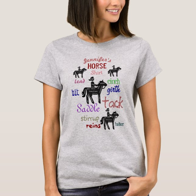 Funny Custom Name Your Horse Shirt (Front)
