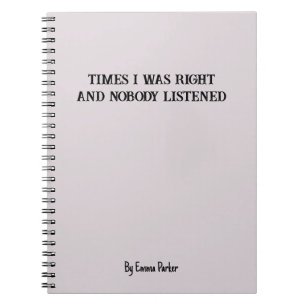 Funny Custom Notebook for Coworker/Student Gifts