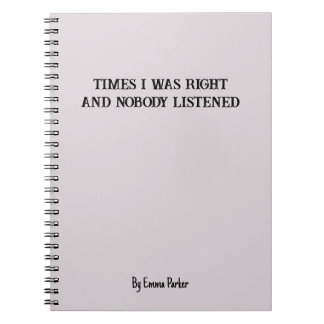 Funny Custom Notebook for Coworker/Student Gifts