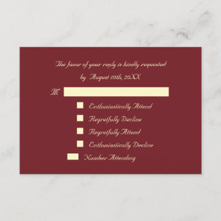 Funny Custom Party Event RSVP Invitation Card