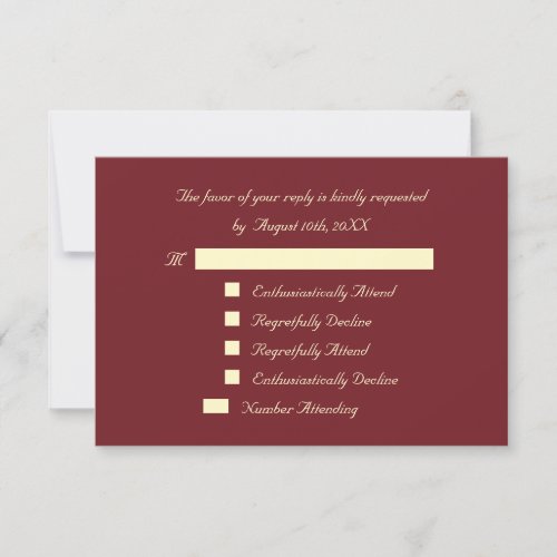 Funny Custom Party Event RSVP Invitation Card