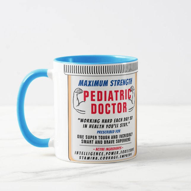 Funny Custom Pediatric Gift Mug (Left)